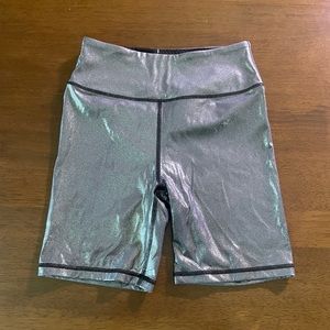Victoria’s Secret Sport Bike Shorts Silver Metallic size XS
